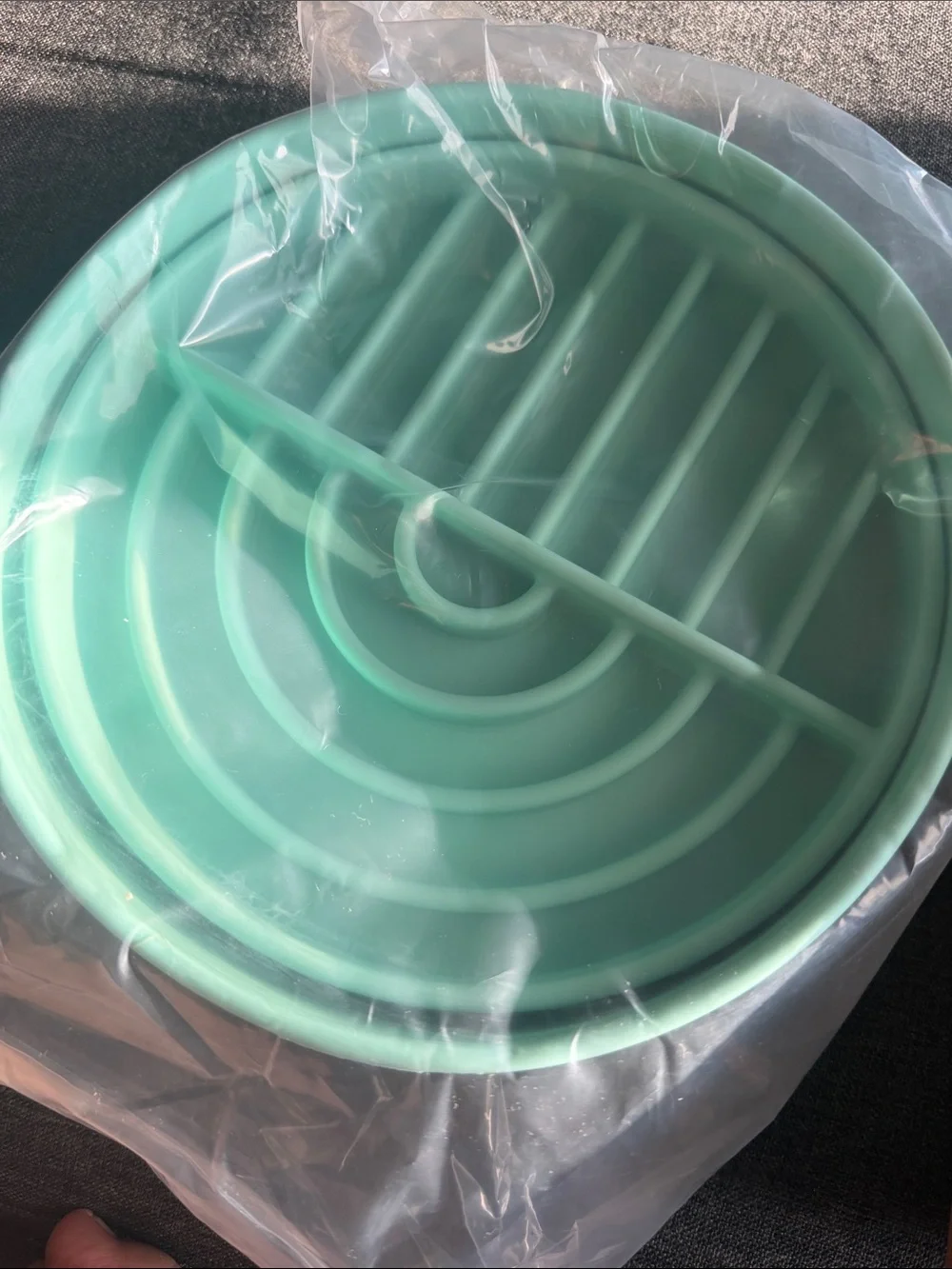 Silicone Round Pet Slow Feeder - Mint Green